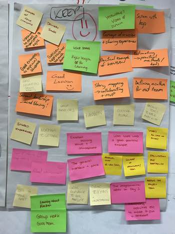 Image of post it notes showing positive comments
